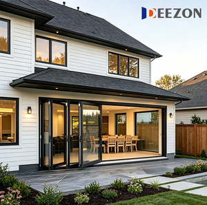 ประตูบานพับ DEEZON AS2047 สแตนเลสสตีล พร้อมมุ้งลวดกระจกนิรภัย Low-E  อะลูมิเนียมพับได้ กันน้ำ สำหรับภายนอกอาคาร - Product Image 1