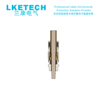LKETECH E1W/M20 M20-M63 Presse-étoupe industriel en laiton blindé à double étanchéité IP67 étanche, filetage M/NPT pour alimentation