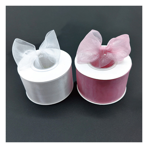 Nastro in Organza Colorato in Poliestere da 3-75MM di Larghezza per Confezioni Regalo con Logo e Nome del Marchio - Product Image 1