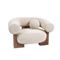 Ensemble de canapés rectangulaires minimalistes de style nordique pour petits salons et maisons d'hôtes, design Wabi-Sabi, structure en bois massif, utilisation hôtelière