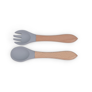 Dụng Cụ Ăn Uống Trẻ Tập Đi Không Chứa BPA Thân Thiện Với Môi Trường Bán Sỉ Bộ Đồ Ăn Trẻ Em Muỗng Ăn Cho Em Bé Bằng Silicon Bộ Nĩa An Toàn Cho Máy Rửa Chén - Product Image 3