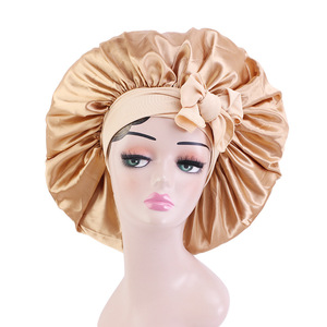 Bonnets USA <span class=keywords><strong>Bonnet</strong></span> De Femmes imprimé africain sous les cheveux chapeau 2023 personnalisé soie bonnets de couchage léger - Product Image 4