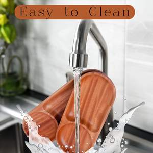 Plateau à café et à thé en bois durable peint à la main Design minimaliste avec sushi et assiette décorative pour la maison - Product Image 5