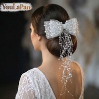 YouLaPan – épingle à cheveux élégante en dentelle et perles, accessoires de cheveux de mariage à longues franges, coiffure pour dames, banquet, fête, bal, YXA10