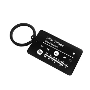 Custom Cheap Metal Keychain Manufacturers Wholesale Promotion Key Ring Souvenir Custom 3D Metal Logo Music Player TT Key Chain
