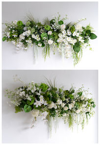Arrangements naturels réalistes en rangée verte faits à la main pour la décoration de table de mariage, la décoration de magasin de vêtements, les fournitures en gros - Product Image 3