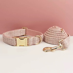 Dekorasi Pita Hari Valentine untuk Anjing Pola Solid Bahan Kalung Tali Leher dengan Gesper Rose Gold Desain Lembut - Product Image 6