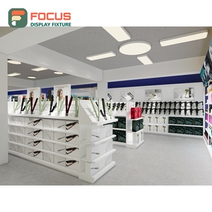 Modern Wig Display Cabinet Glass Panel Lighted Drawer Multi Shelf Store Display Cabinet Fixture - Product Image 4