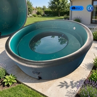 Piscine de massage gonflable Drop Stitch ronde, prix de gros usine, taille et logo personnalisés, coussin confortable, bain à remous