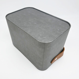 Matte Color Square Metal Tin Can With PU Leather Strap <b>Empty</b> Storage Tin <b>Box</b> For Loose Tea Herb Coffee Holiday <b>Gift</b> Packing - Product Image 2