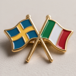 Gros Broche Magnétique Personnalisé <span class=keywords><strong>Pays</strong></span> Drapeaux Américain Autriche USA Monde Drapeau Amitié Croix Drapeau Épinglette - Product Image 5