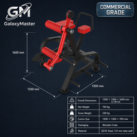 Machine d'hyper-extension dorsale commerciale à charge par disques pour décompression vertébrale, équipement de gym en acier Q235 de 3,0 mm GM-P045