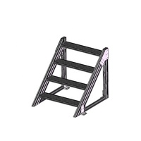 Plateforme de travail industrielle en aluminium sur mesure, chariot à marches en aluminium, système de plateforme de travail, échelle avec main courante