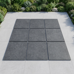 Dalles de pavage extérieures en porcelaine mate rugueuse R11 de 20 mm d'épaisseur, robustes, en pierre naturelle bleue et noire pour jardin - Product Image 3