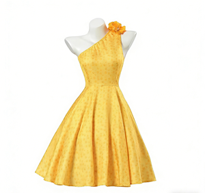 Robe de cosplay jaune à une épaule pour femmes pour Halloween et les événements de cosplay - Product Image 5