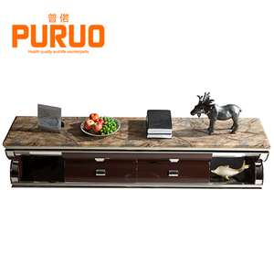 PURUO tavolino da salotto personalizzato in <span class=keywords><strong>bianco</strong></span> <span class=keywords><strong>e</strong></span> <span class=keywords><strong>nero</strong></span> in acciaio inossidabile - Product Image 3