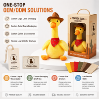 Peluche canard chantant intégrée avec puce, motif dessin animé, super douce, personnalisable avec logo, jouet anti-stress