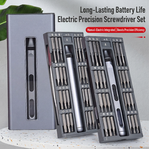 <b>Precision</b> Electric <b>Screwdriver</b> <b>Set</b> 238mm 2900rpm Lithium Battery USB Charging Professional Grade Aluminum Case - Product Image 2
