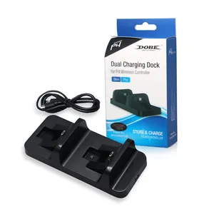 USB הכפול מיני טעינת Dock Stand מטען תחנת עבור PS4 אלחוטי משחק pad בקר