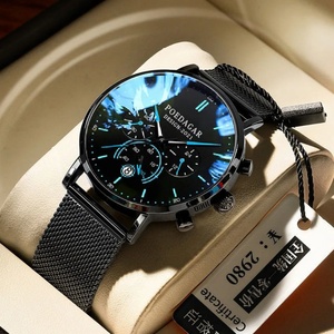 Reloj de Pulsera Poedagar Ultrafino con Correa de Malla para Hombre, Deportivo, Cronógrafo, Resistente al Agua, Luminoso, de Lujo, de Cuarzo - Product Image 1