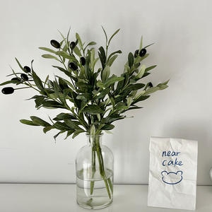 فرع شجرة زيتون محاكاة فرع شجرة ديكور المنزل مكتب غرفة المعيشة تجهيزات ديكور فرع زراعة خضراء صناعية - Product Image 2