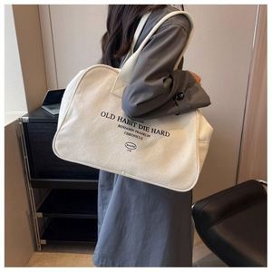 Minimalist Casual <b>Canvas</b> Handbag <b>Large</b> Capacity Tote <b>Bag</b> - Product Image 3