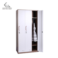 Design moderne 3 portes en acier armoire casier placard de rangement pour école de bureau et hôtel