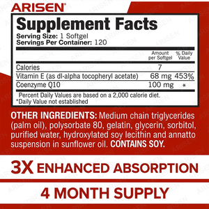 OEMCoQ10 100 מיליגרם כמוסות רכות אולטרה CoQ10 ספיגה פי 3 טובה יותר לבריאות הלב ולייצור אנרגיה קואנזים <span class=keywords><strong>Q10</strong></span> ויטמינים ותוספים תזונתיים - Product Image 2