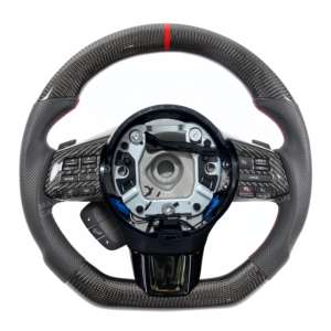 Volante Deportivo Personalizado de Fibra de Carbono Azul con Luces LED para Subaru Legacy/BRZ/<span class=keywords><strong>Impreza</strong></span>/WRX <span class=keywords><strong>STI</strong></span>/Forester 2016 2017 2018 2019 2020 2021 <span class=keywords><strong>2023</strong></span> - Product Image 2