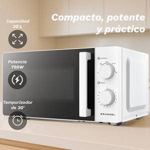 Grunkel Microwave Oven 20L 700W With 5 Power Levels For <b>Kitchen</b> Use - Product Image 5