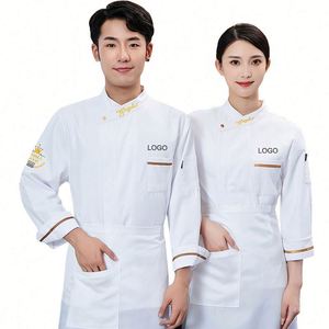 Ensemble Veste et Pantalon de Chef pour Restaurant, Tenues de Travail Professionnelles, Uniformes de Cuisine, Veste de Chef en Coton à Manches Courtes - Product Image 1