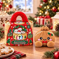 Peluche Squishy Mignonne en Forme de Boulette de Ravioli, Jouet en Peluche pour Noël