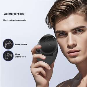 Cepillo eléctrico negro para lavado de cara, cepillo de limpieza facial, limpiador facial, cepillo de limpieza Facial de silicona, limpieza profunda de piel para mujeres y hombres - Product Image 5