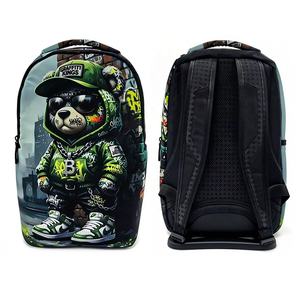 Graffiti Hayvan Baskılı Oxford Moda Çok Amaçlı Okul Sırt Çantası Genç Erkekler İçin Günlük Kullanım Dizüstü Bilgisayar Dostu Çevre Dostu - Product Image 3