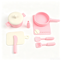 Ensemble de jouets de cuisine en silicone pour enfants, jouets de jeu de rôle de cuisine, mini ustensiles de cuisine, ensemble de jeu éducatif