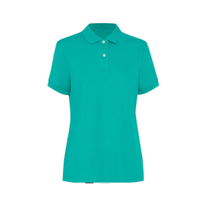 Chemise en maille douce pour femme à manches courtes en mélange de coton, infroissable, respirante, écologique, coupe décontractée, pour le golf et les loisirs - Product Image 1