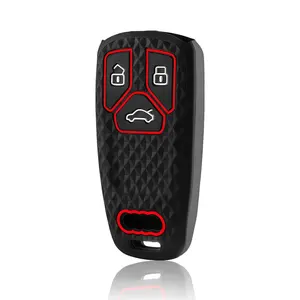 Porte-clés en silicone pour clés de voiture, étui de protection pour clés <span class=keywords><strong>Audi</strong></span> Q5 Q7 <span class=keywords><strong>TT</strong></span> A4 B9 A5 A6 8S 8W 4M S4 S5 S7 TTS TFSI <span class=keywords><strong>RS</strong></span> - Product Image 3