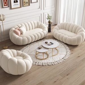 Pumpkin Shaped Lazy <strong>Sofa</strong> Chair <strong>Single</strong> Double Seater Reclining Fabric <strong>Sofa</strong> <strong>Bed</strong> for Living Room Bedroom Balcony - Product Image 1