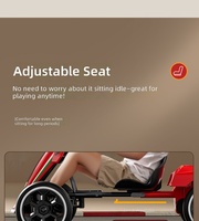 Go-Kart Eléctrico con Pedales y Control Remoto para Niños de 1 a 6 Años, Energía Verde, Doble Tracción, Llantas EVA, Plegable, con Luces LED