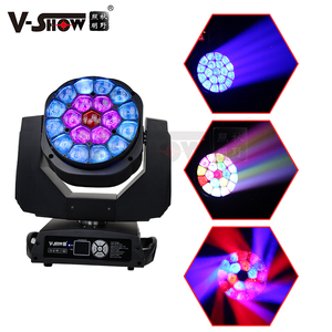 V-SHOW Bee1915 grande occhio dell'ape 19x15w rgbw led grande occhio fascio di lavaggio zoom testa mobile luce per il concerto del club - Product Image 3