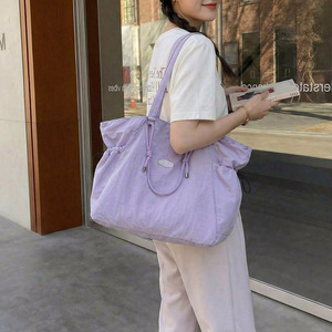 Purple Minimalist Tote Bag Large Capacity Cloth Women's Everyday Travel Handbag Crossbody Yoga Sports Bag - Product Image 2