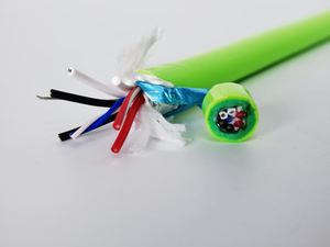 Câble composite hybride multi-brins, <span class=keywords><strong>gaine</strong></span> en TPU polyéther renforcée de Kevlar, blindage en feuille d'aluminium, câble combiné pour alimentation et signal - Product Image 2
