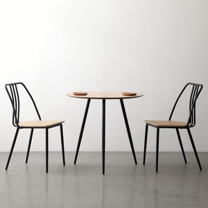 Bán Buôn Nhà Hiện Đại Bắc Âu Comedor 4 Sillas Phòng Ăn Đặt Nhỏ Cafe Nhà Bếp Gỗ Sồi Vòng Bàn Ăn Với Ghế - Product Image 1