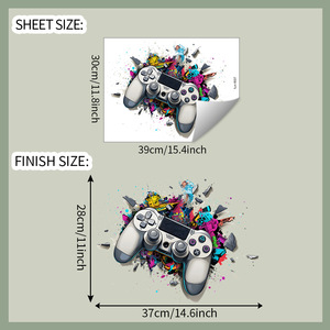 Nuovi Adesivi Murali 3D Impermeabili in PVC per Camere da Letto di Ragazzi, Design Innovativo a Tema Videogiochi, Decorazione Domestica - Product Image 2
