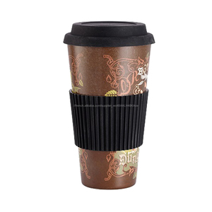 Meilleur logo <span class=keywords><strong>Personnalisé</strong></span> <span class=keywords><strong>Pas</strong></span> <span class=keywords><strong>Cher</strong></span> Jetable Réutilisable <span class=keywords><strong>Eco</strong></span> FDA tasse À Café avec Couvercle en silicone - Product Image 3