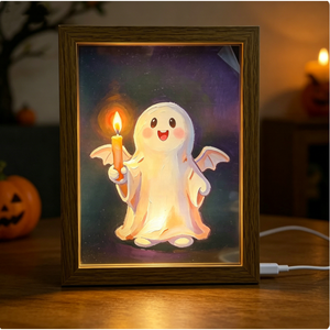 Marco de Luz Espejo Mágico Fantasma Personalizable, Espejo y Arte LED 2 en 1, Alimentación USB, Decoración de Escritorio para Halloween al por Mayor - Product Image 2