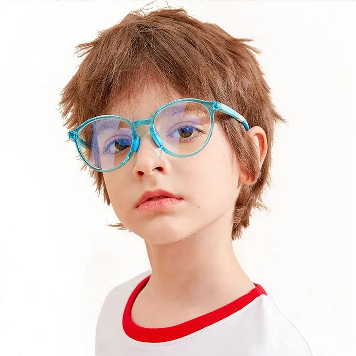 Nuovo Design Flessibile TR90 silicone Montature Per Occhiali Per Bambini Blu di Blocco Luce Occhiali per I Bambini