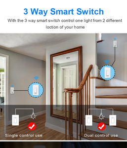 Us15a 250V trung tính + sống dây 3 cách chuyển đổi tường chuyển đổi ánh sáng thông minh 3 cách wifi chuyển đổi thông minh - Product Image 6