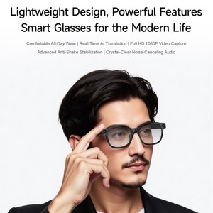 New AI Smart Glasses with <b>Camera</b> Featuring Shooting for Translation AR Voice Music Video Smart <b>Sunglass</b> Eyewear - Product Image 4