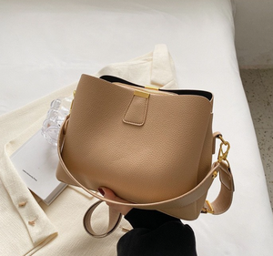Sac seau en cuir PU noir pour femme, sac à bandoulière grande capacité avec fermeture éclair, sac à main quotidien - Product Image 6